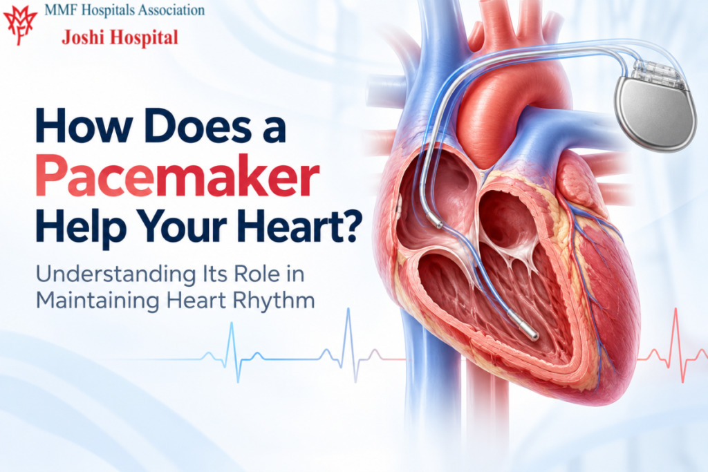 Pacemaker device helping maintain normal heart rhythm
